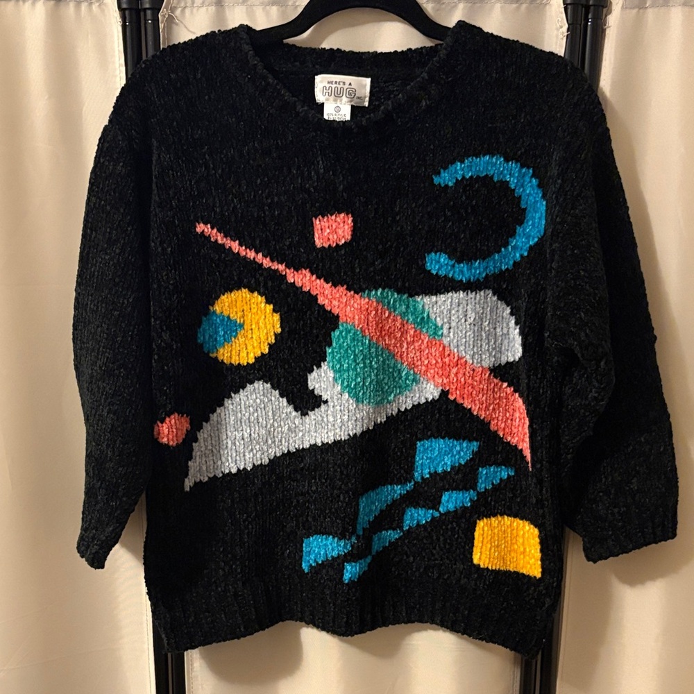 Colorful Vintage Abstract Design Sweater